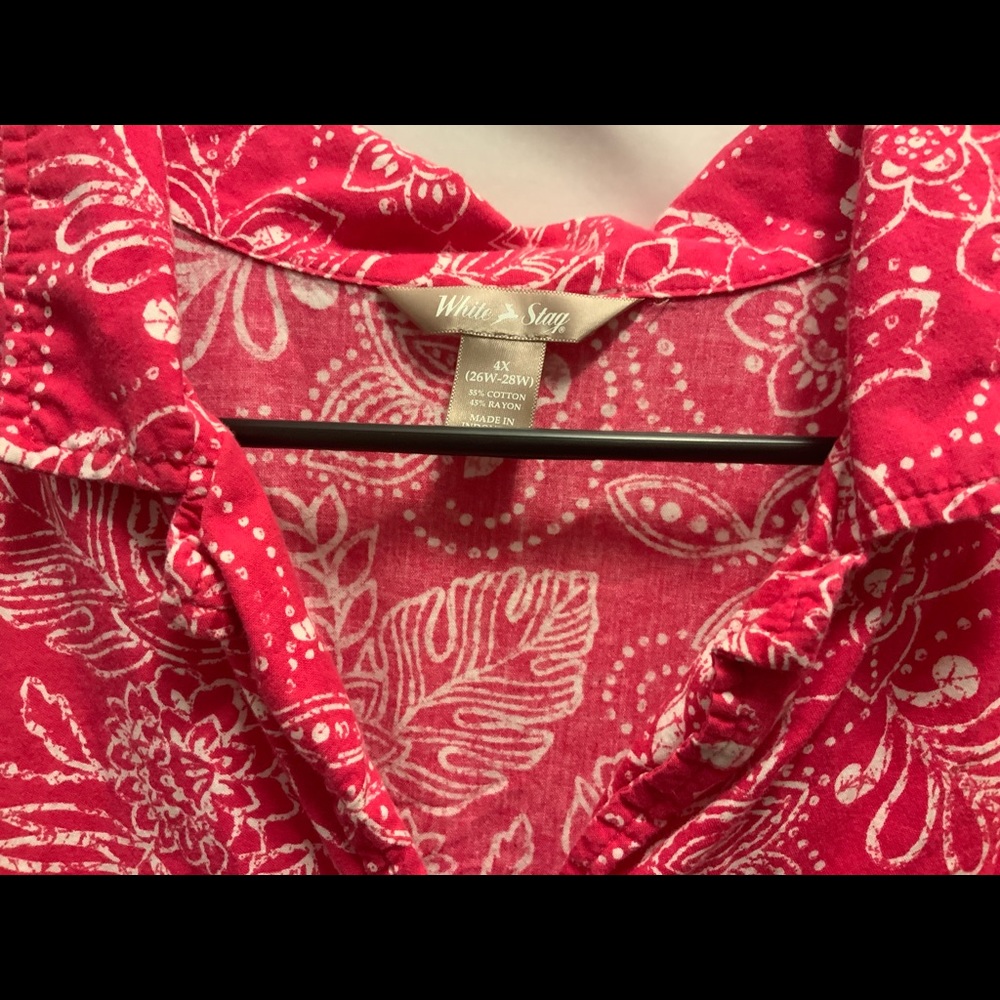 Floral button up shirt by white Stag size 4x